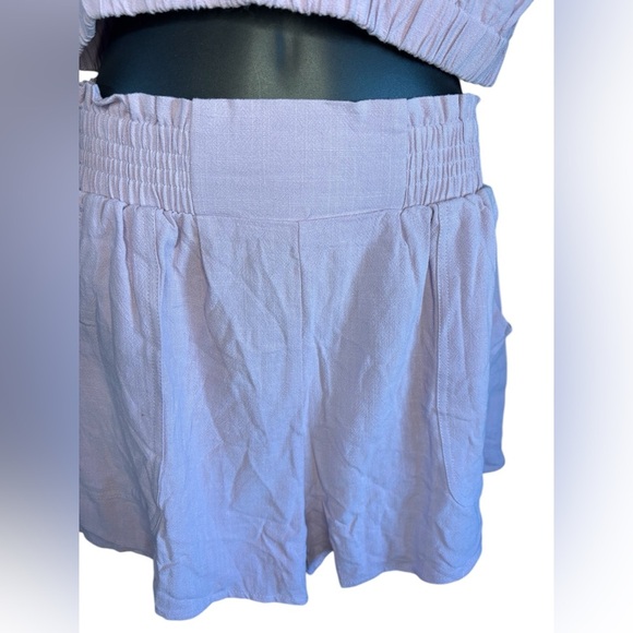 Automet womens Sleeveless Round Neck Crop Tank Top and High Waisted Short NWT - Picture 7 of 12